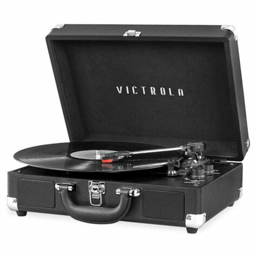 Victrola Built-in Stereo Bluetooth Portable Suitcase Record Player - Black | VSC-550BT-BLK from Victrola - DID Electrical