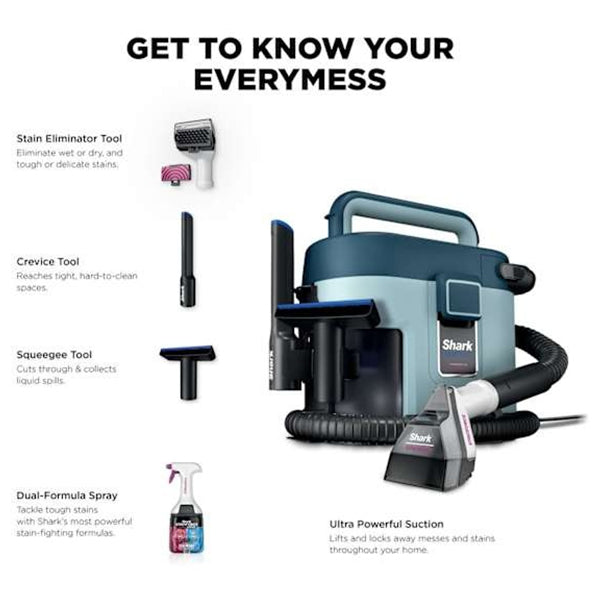 Shark EveryMess 3-in-1 Portable Spot Cleaner - Blue | VX110UK from Shark - DID Electrical