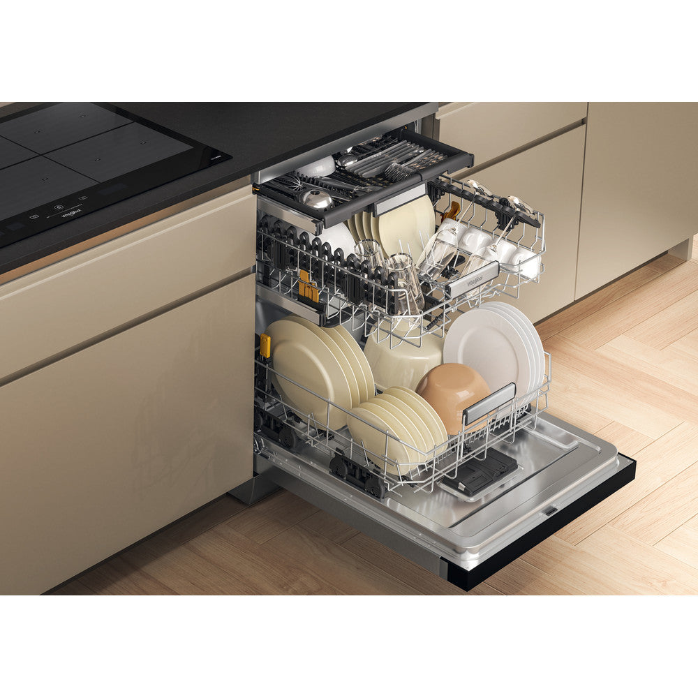 Whirlpool 13 Place Settings Freestanding Standard Dishwasher - Inox | W7FHS51XUK from Whirlpool - DID Electrical