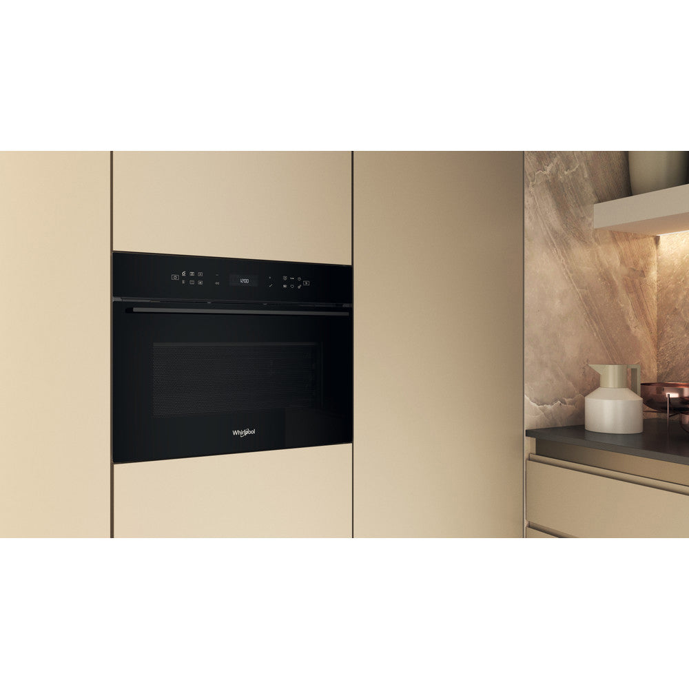 Whirlpool Collection W7 53L Built-In Microwave Oven with Grill - Black | WCW7O7HTSBUK from Whirlpool - DID Electrical