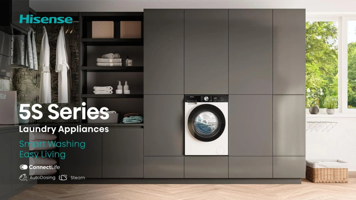 Hisense 5S Series 10.5KG/6KG 1400RPM Freestanding Washer Dryer - Black | WD5S1045BB