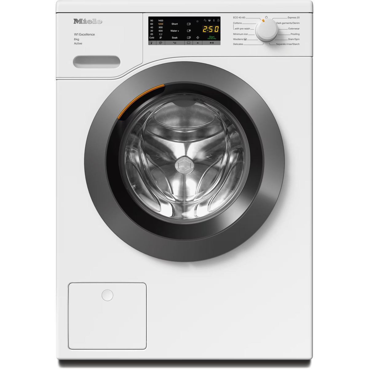 Miele W1 Active 8KG 1400RPM Freestanding Washing Machine - Lotus White | WEA 125 from Miele - DID Electrical