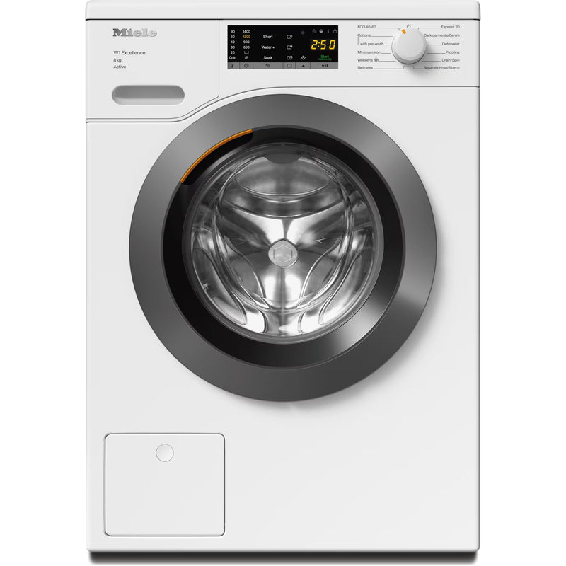 Miele W1 Active 8KG 1400RPM Freestanding Washing Machine - Lotus White | WEA 125 from Miele - DID Electrical