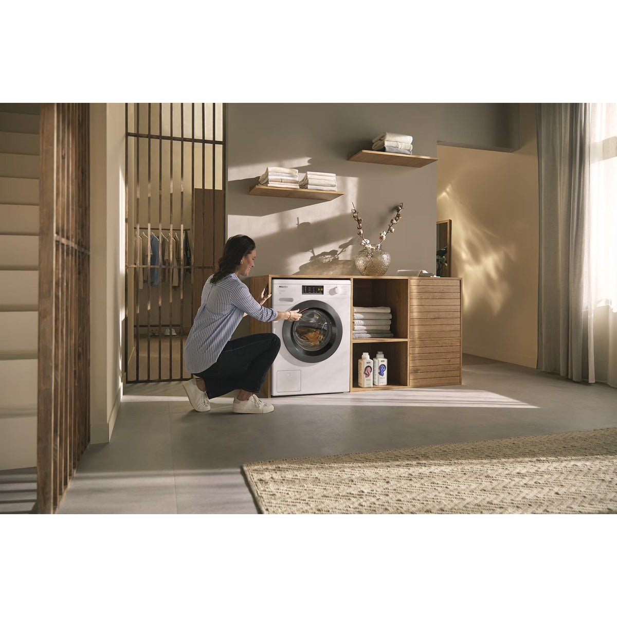 Miele W1 Active 8KG 1400RPM Freestanding Washing Machine - Lotus White | WEA 125 from Miele - DID Electrical