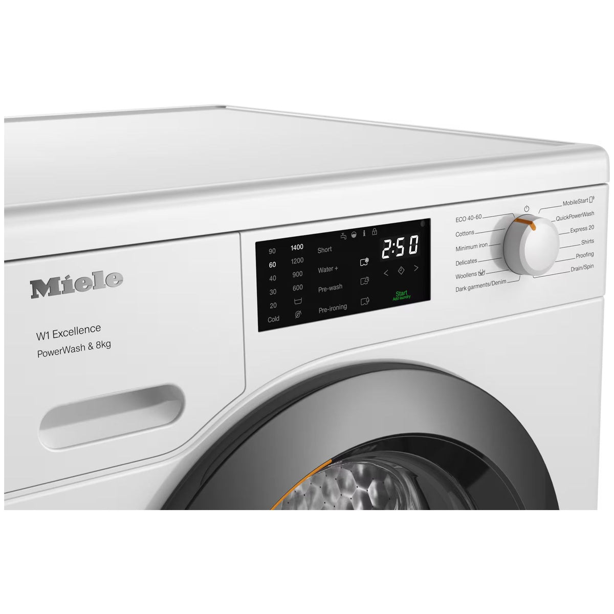 Miele W1 PWash 8KG 1400RPM Freestanding Washing Machine - Lotus White | WEB365WCS from Miele - DID Electrical
