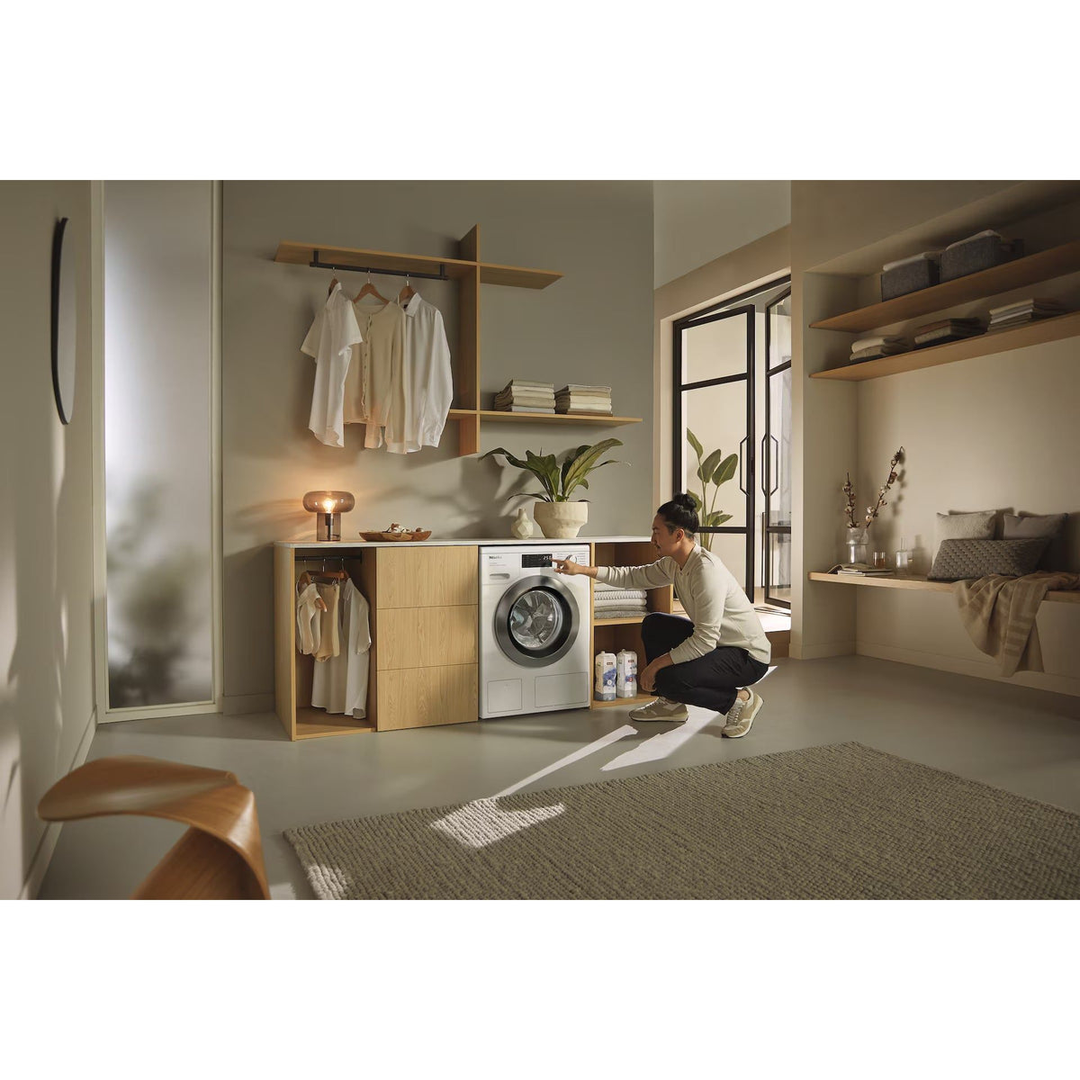 Miele PWash&amp;TDos&amp;Steam 9KG 1400RPM Freestanding Washing Machine - Lotus White | WEG885 WCS from Miele - DID Electrical