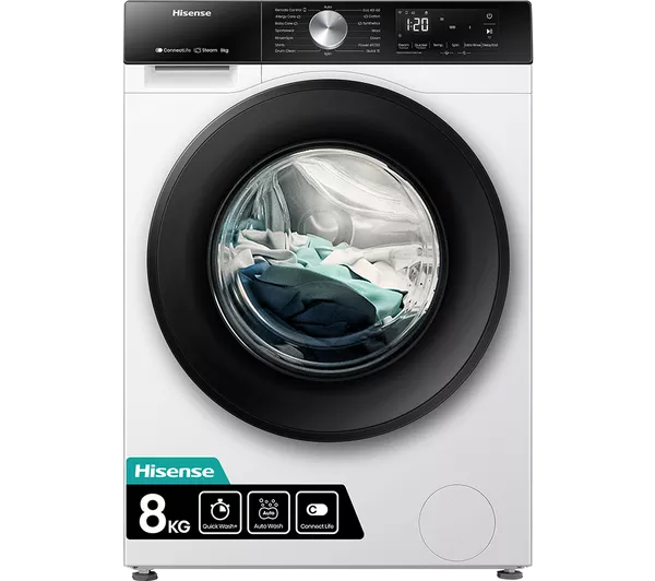 Hisense 3S 8KG 1400RPM Freestanding Washing Machine - White | WF3S8043BW