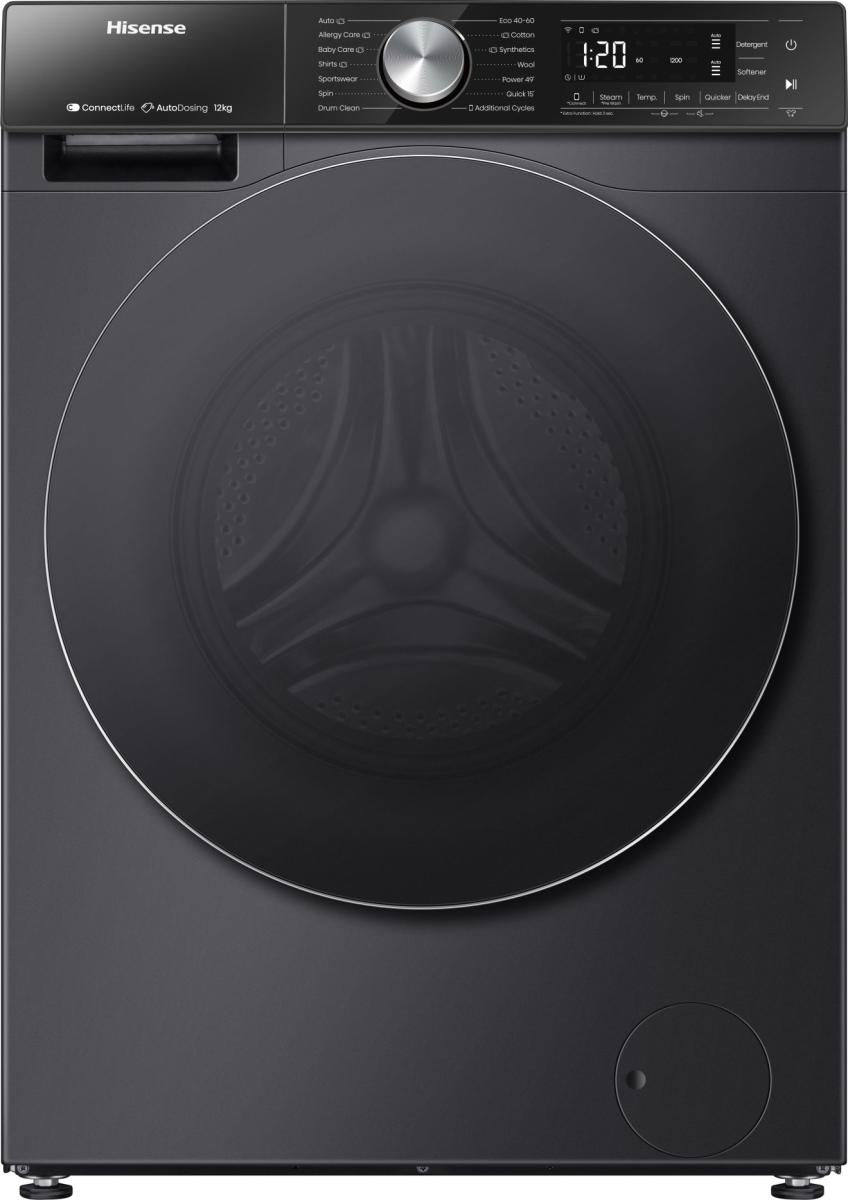 Hisense 5S Series 12KG 1400RPM Freestanding Washing Machine - Black | WF5S1245BB