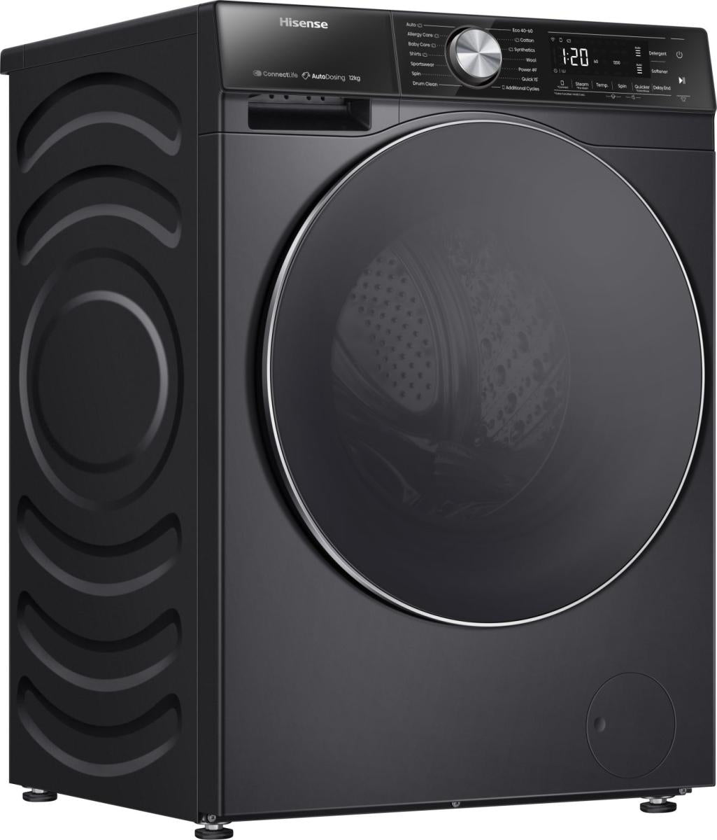 Hisense 5S Series 12KG 1400RPM Freestanding Washing Machine - Black | WF5S1245BB