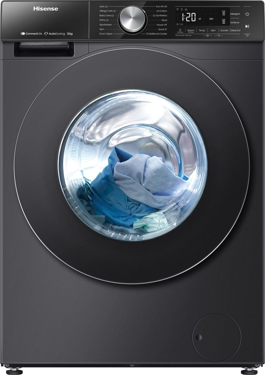 Hisense 5S Series 12KG 1400RPM Freestanding Washing Machine - Black | WF5S1245BB