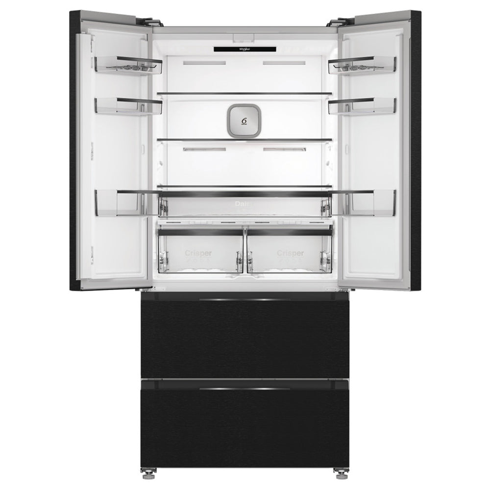 Whirlpool 510L Freestanding American Fridge Freezer - Black & Inox | WHG26513XK4UK from Whirlpool - DID Electrical