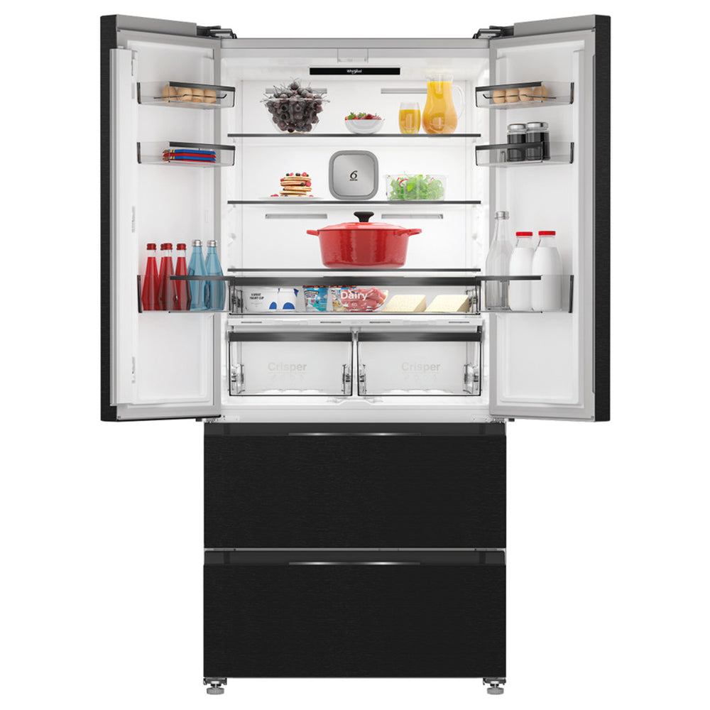 Whirlpool 510L Freestanding American Fridge Freezer - Black & Inox | WHG26513XK4UK from Whirlpool - DID Electrical