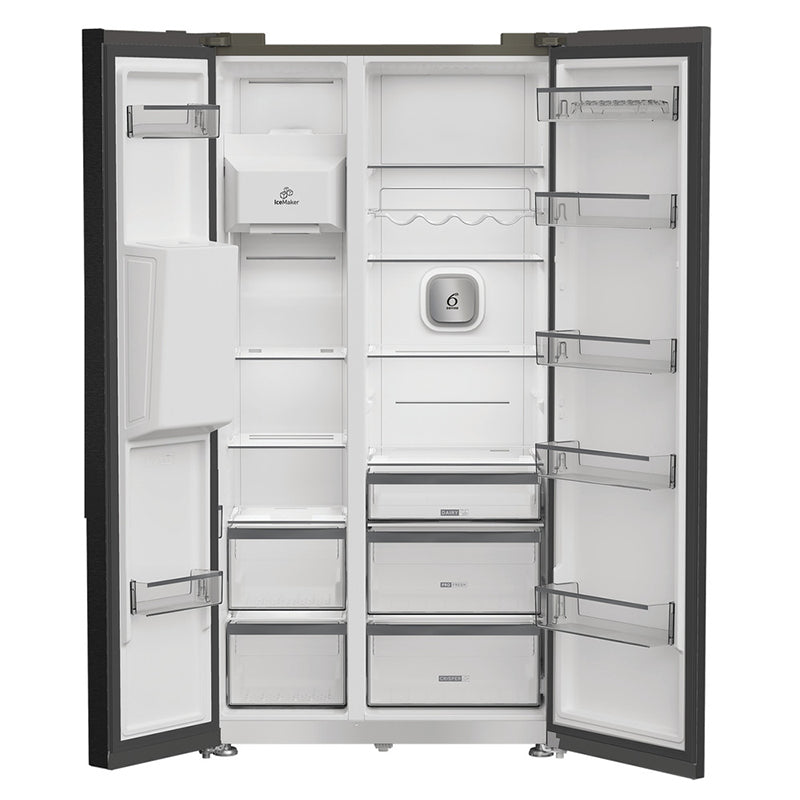 Whirlpool 571L Freestanding American Style Fridge Freezer - Inox | WHG26574WXK5UK from Whirlpool - DID Electrical