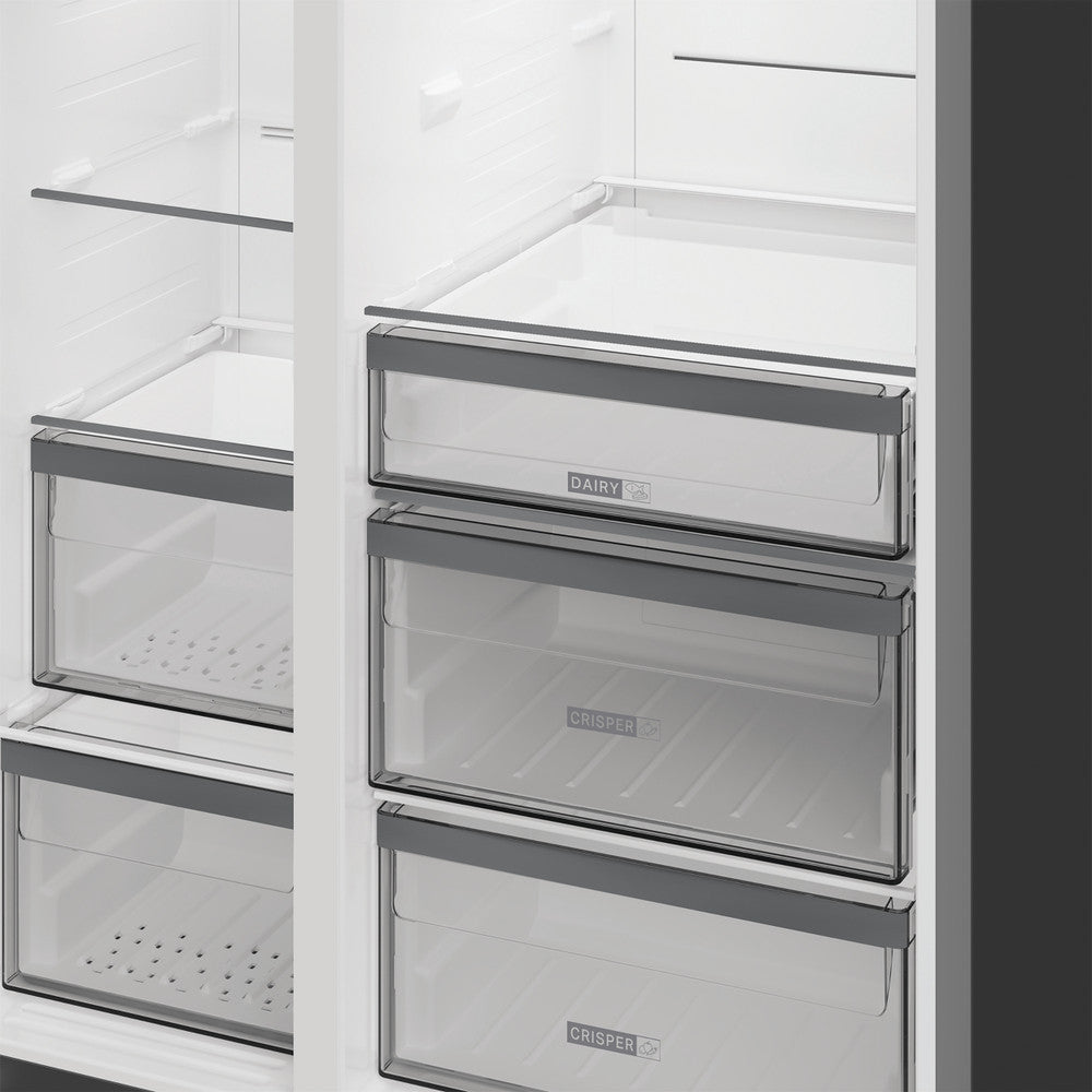 Whirlpool 571L Freestanding American Style Fridge Freezer - Inox | WHG26574WXK5UK from Whirlpool - DID Electrical