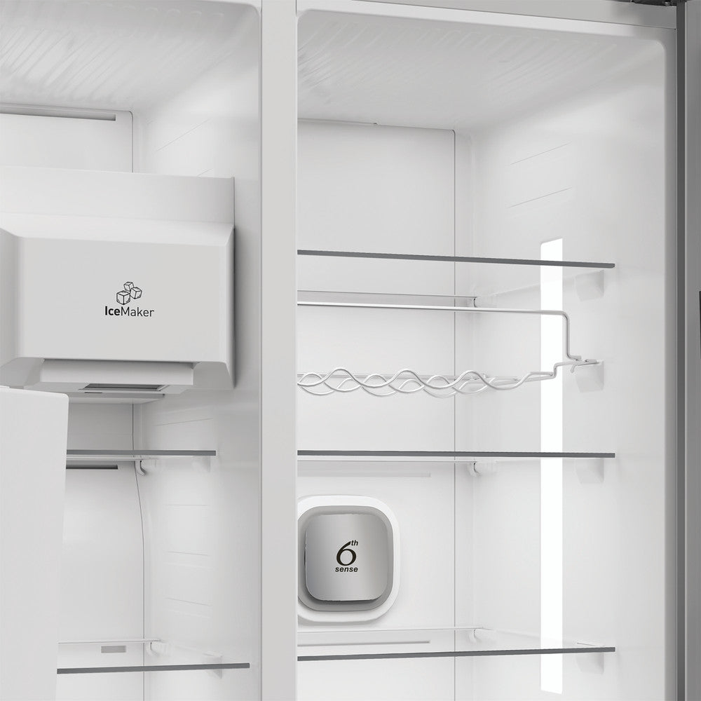 Whirlpool 571L Freestanding American Style Fridge Freezer - Inox | WHG26574WXK5UK from Whirlpool - DID Electrical