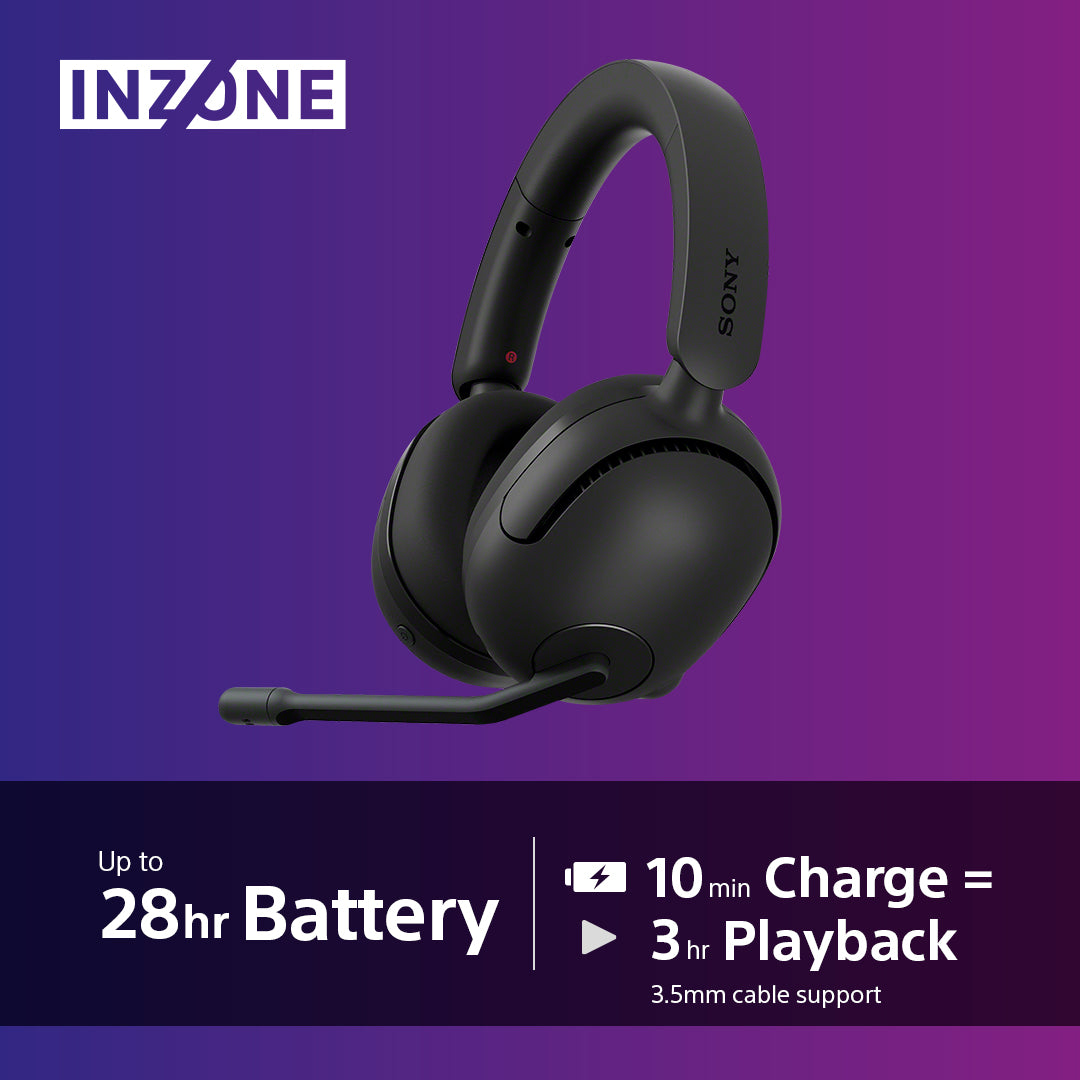 Sony INZONE H5 Over-Ear Wireless Gaming Headset - Black | WHG500BCE7
