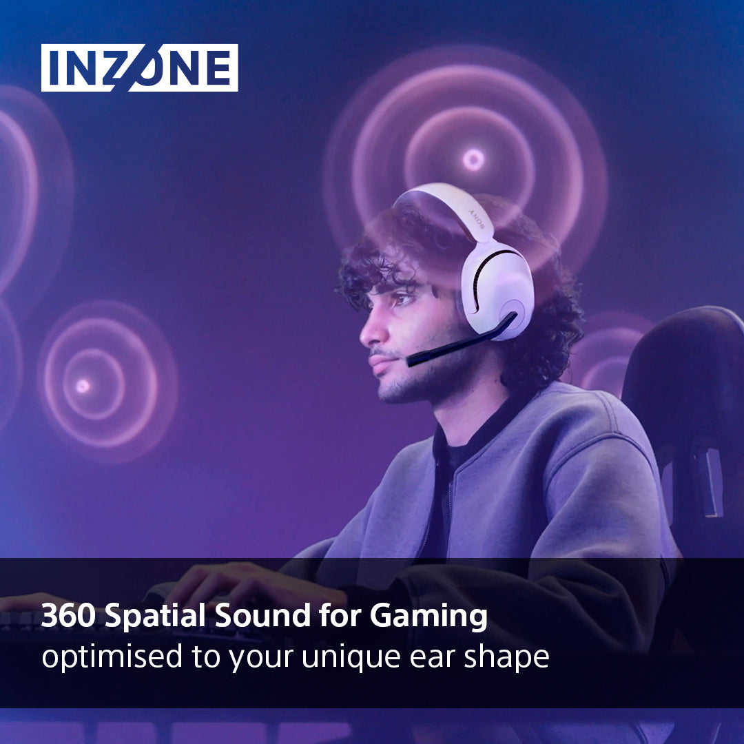 Sony INZONE H5 Over-Ear Wireless Gaming Headset - White | WHG500WCE7