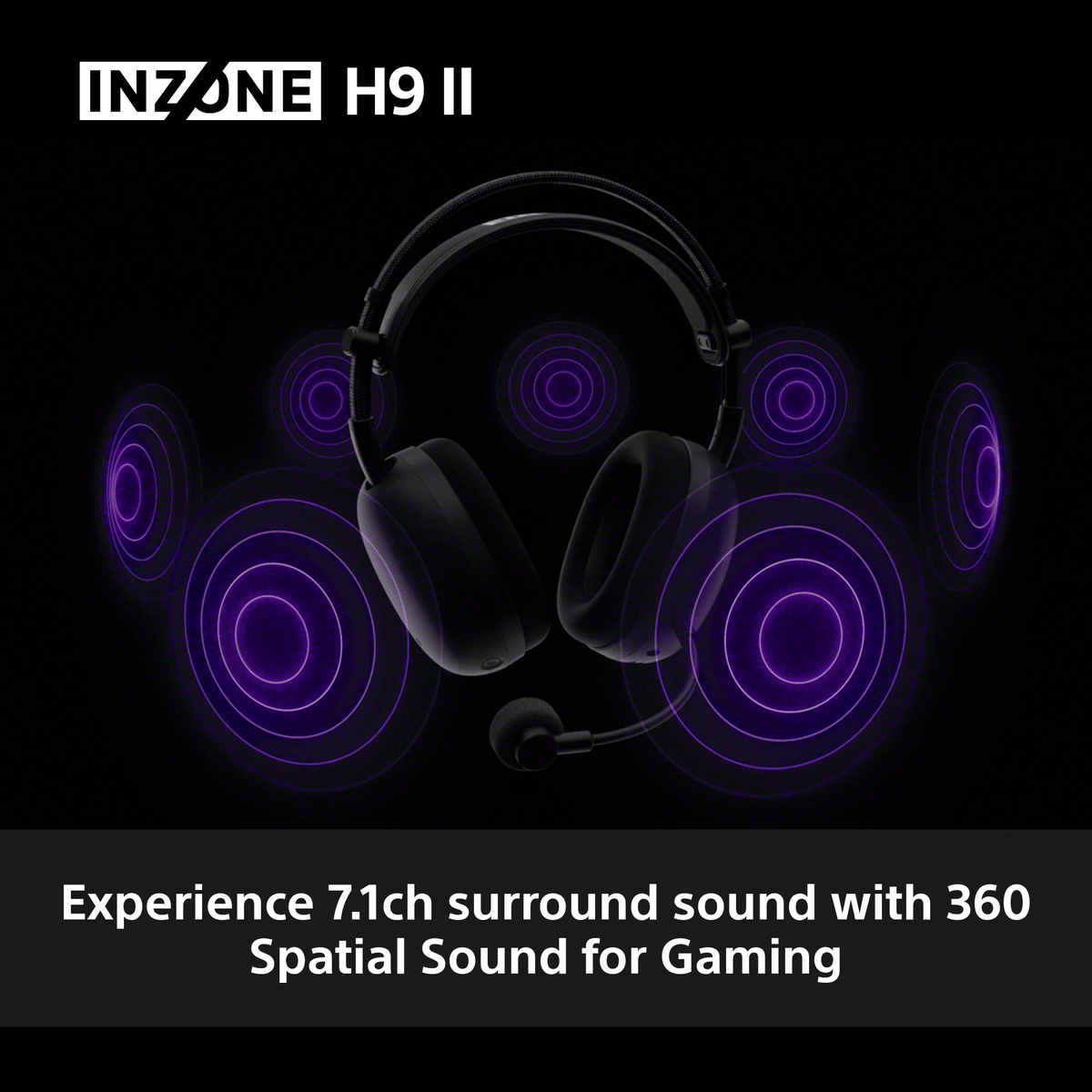 Sony INZONE H9 II Over-Ear Wireless Noise Cancelling Gaming Headset - Black | WHG910NBCE7