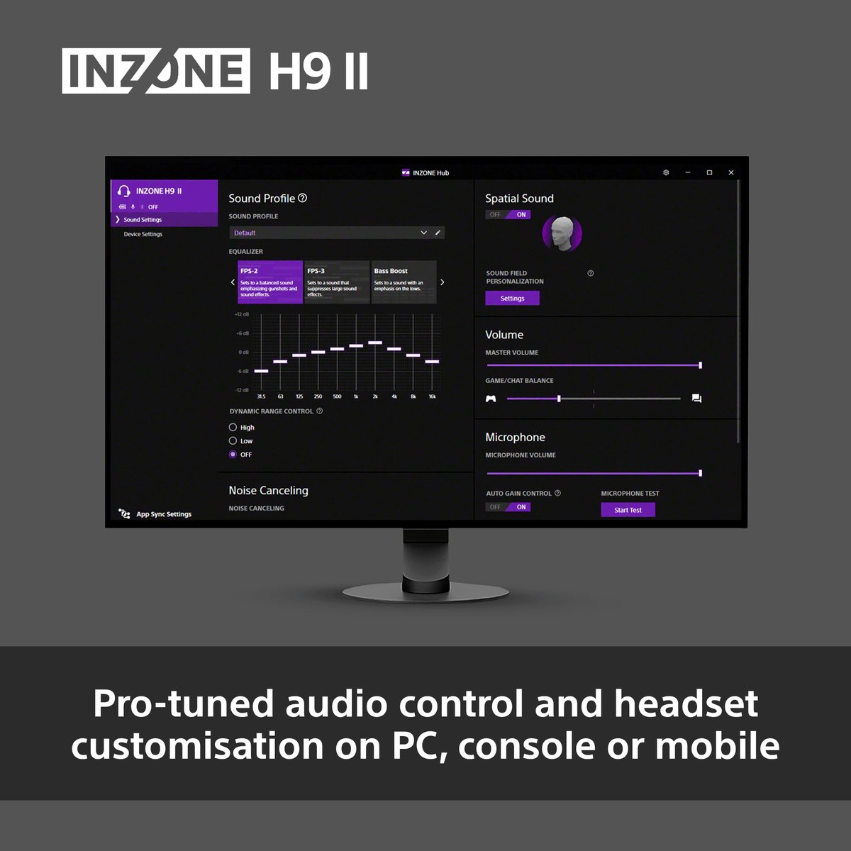 Sony INZONE H9 II Over-Ear Wireless Noise Cancelling Gaming Headset - Black | WHG910NBCE7
