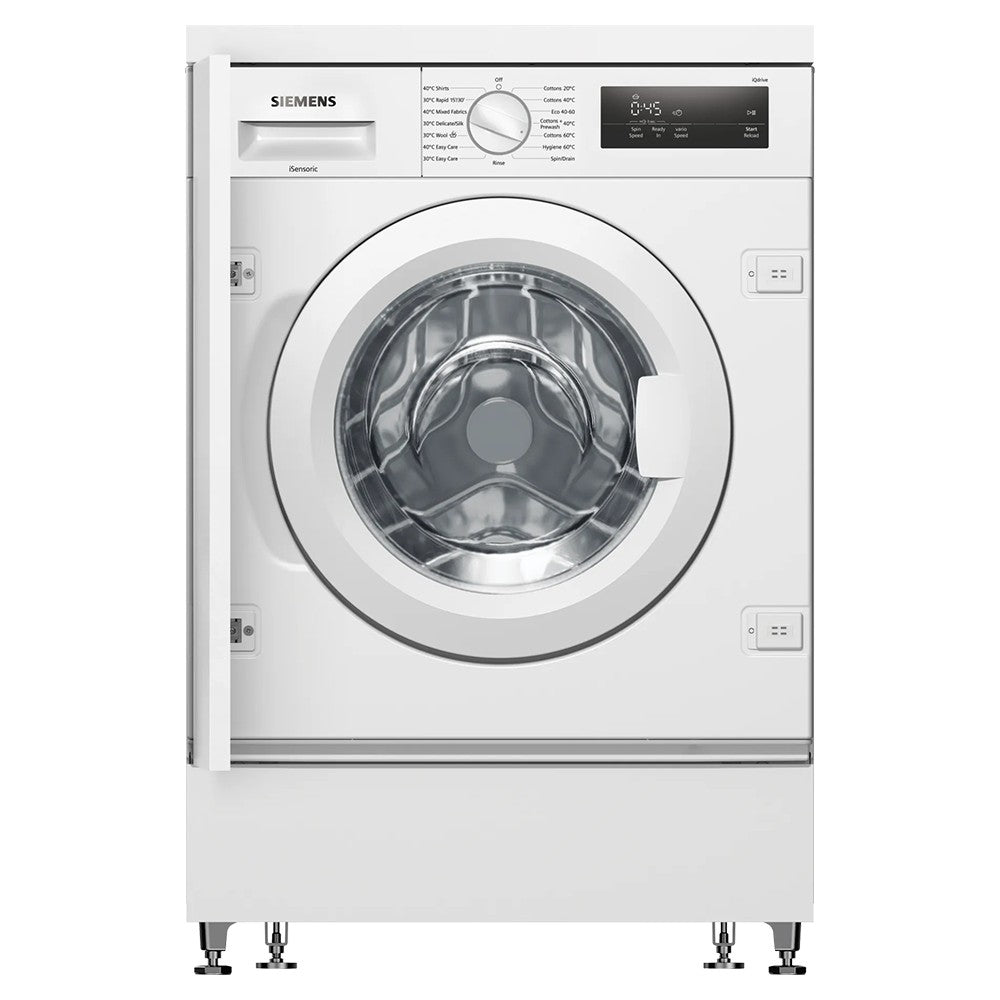 Siemens iQ500 8KG Built-In Washing Machine - White | WI14W302GB4 from Siemens - DID Electrical