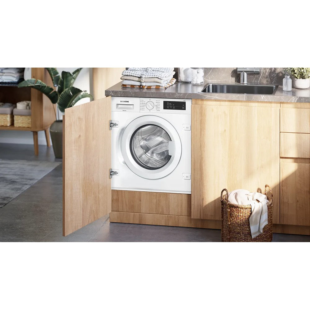 Siemens iQ500 8KG Built-In Washing Machine - White | WI14W302GB4 from Siemens - DID Electrical