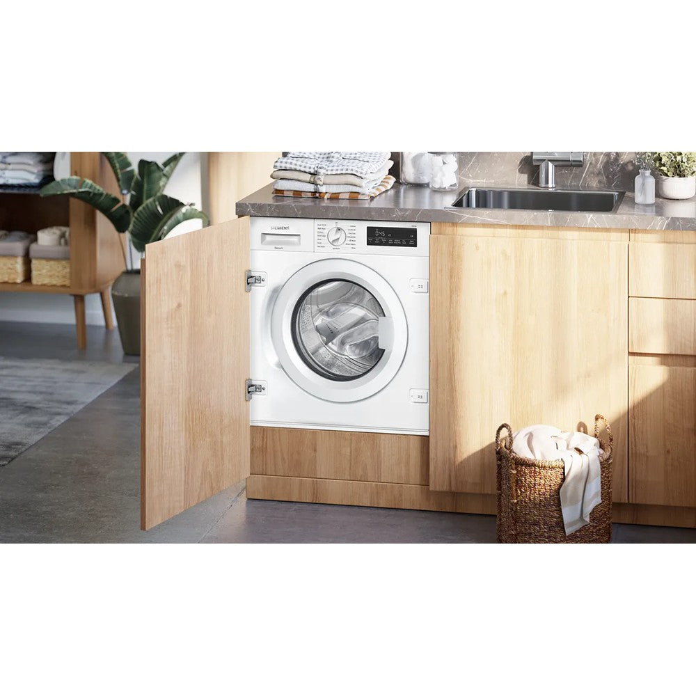 Siemens iQ700 8KG Built-In Washing Machine - White | WI14W502GB from Siemens - DID Electrical