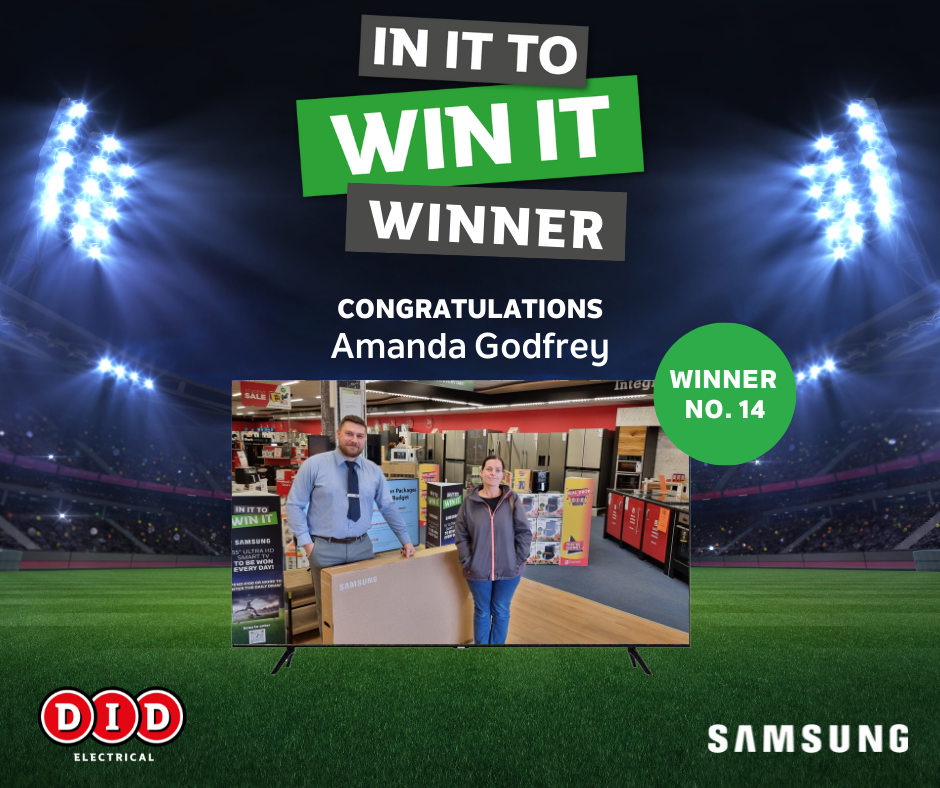 In it to Win it Winner Congratulations Amanda Godfrey