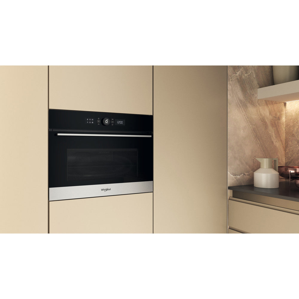 Whirlpool 40L Built-In Combi Microwave Oven - Inox | WMW57DHMXUK from Whirlpool - DID Electrical