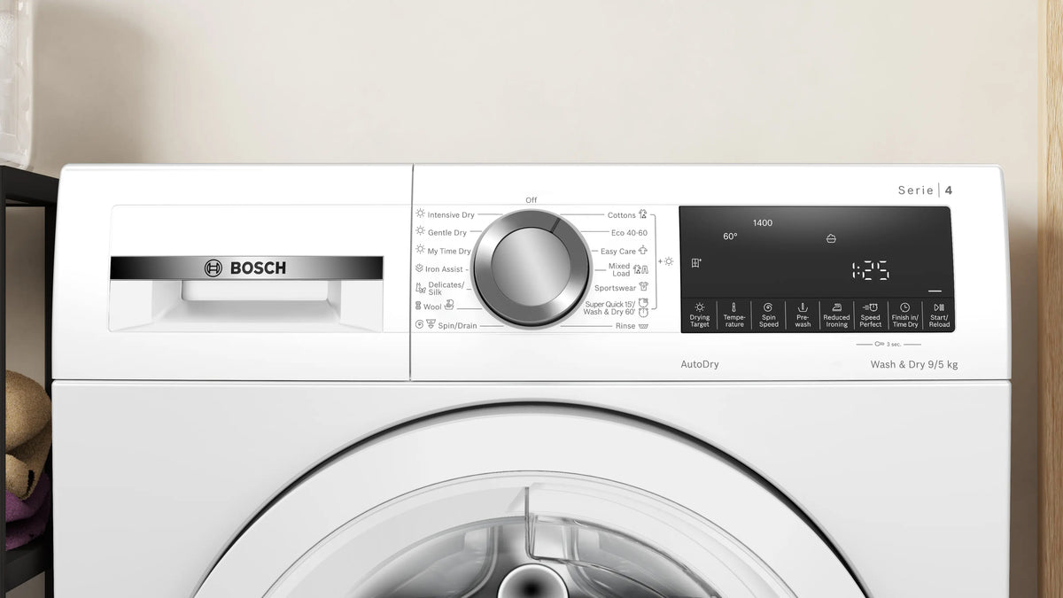 Bosch Series 4 9KG/5KG 1400RPM Freestanding Washer Dryer - White | WNA144V9GB