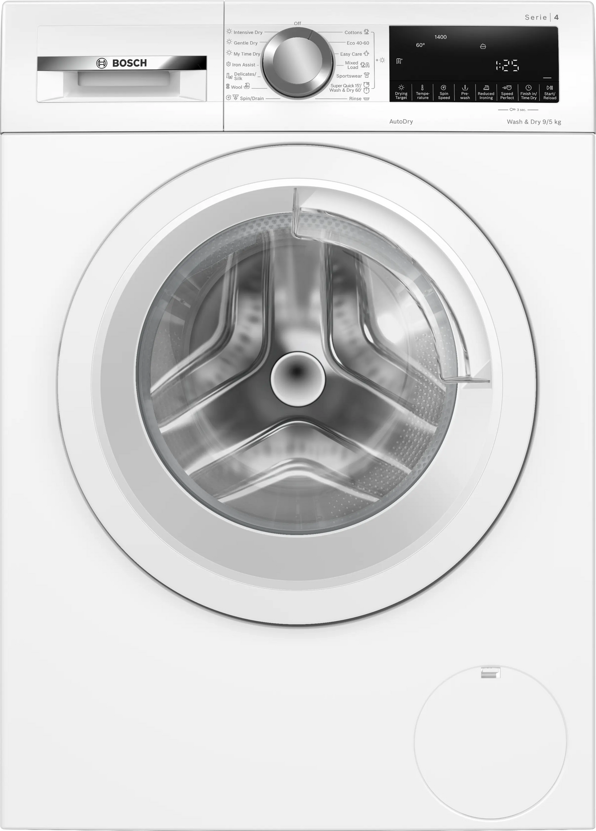 Bosch Series 4 9KG/5KG 1400RPM Freestanding Washer Dryer - White | WNA144V9GB