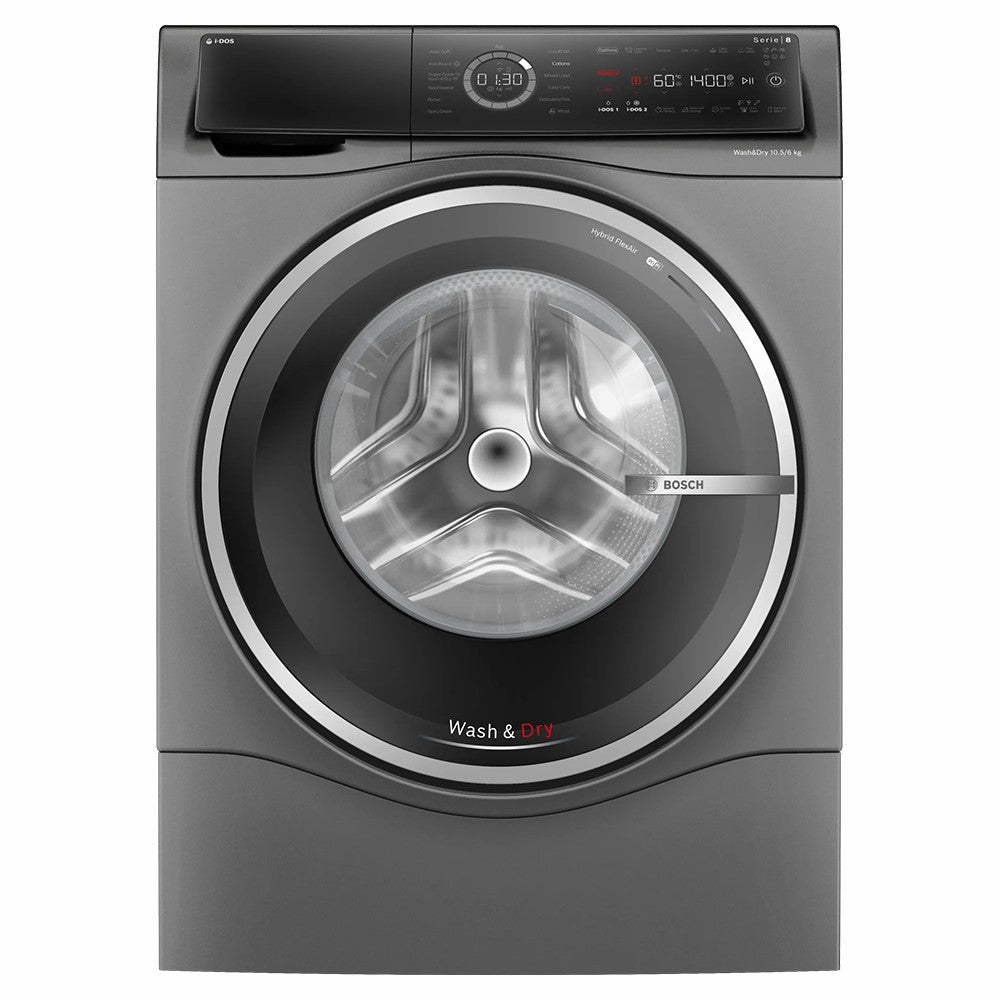 Bosch Series 8 10.5/6KG 1400RPM Freestanding Washer Dryer - Iron Grey | WNC254ARGB from Bosch - DID Electrical