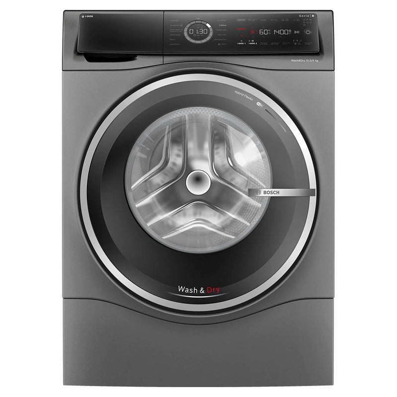 Bosch Series 8 10.5/6KG 1400RPM Freestanding Washer Dryer - Iron Grey | WNC254ARGB from Bosch - DID Electrical