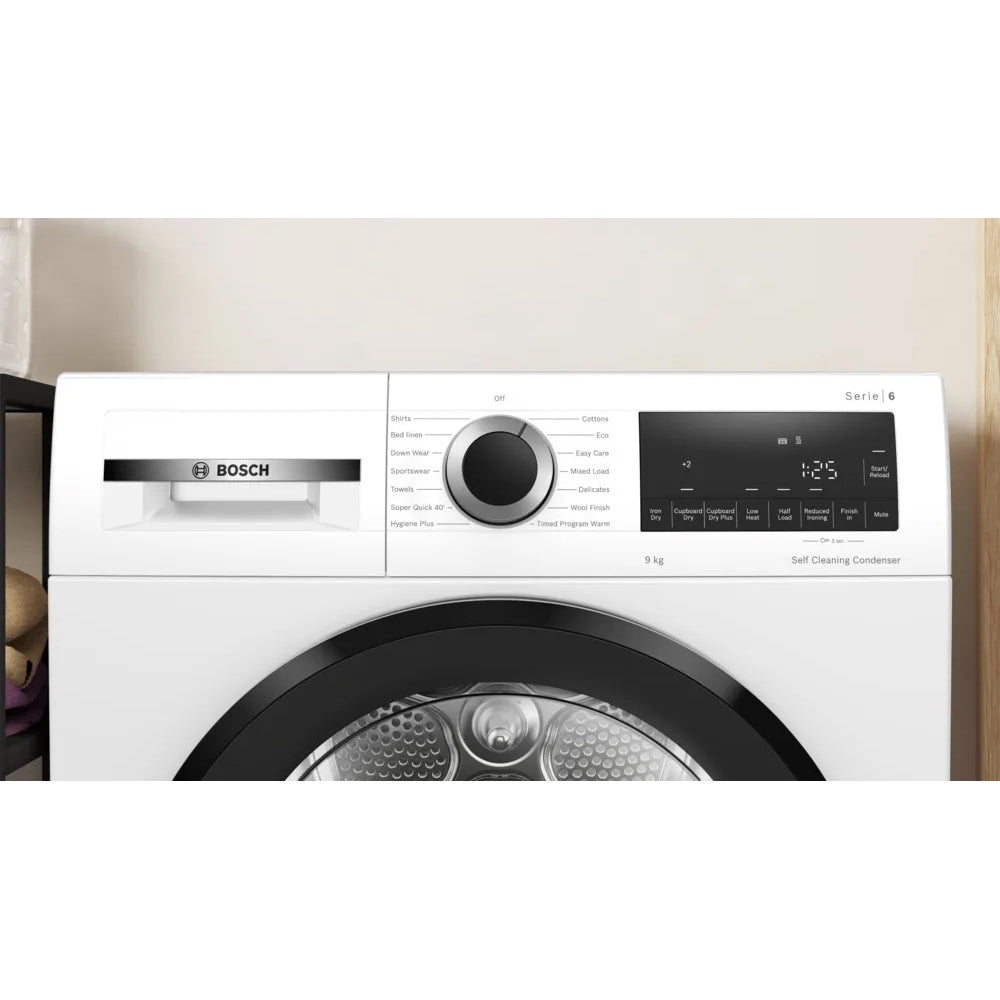 Bosch Series 6 9KG Freestanding Heat Pump Tumble Dryer - White | WQG24500GB from Bosch - DID Electrical