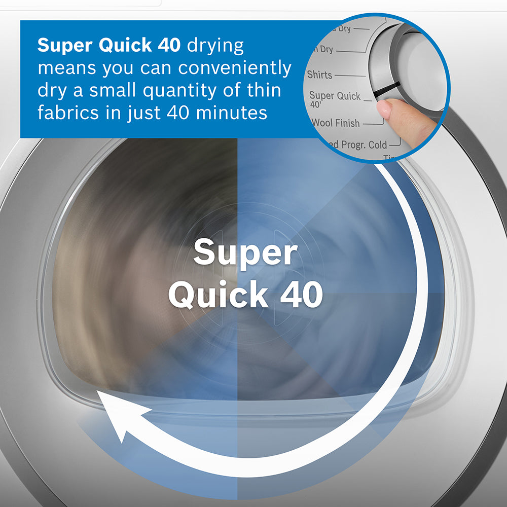 Bosch Series 6 9KG Freestanding Heat Pump Tumble Dryer - White | WQG24500GB from Bosch - DID Electrical