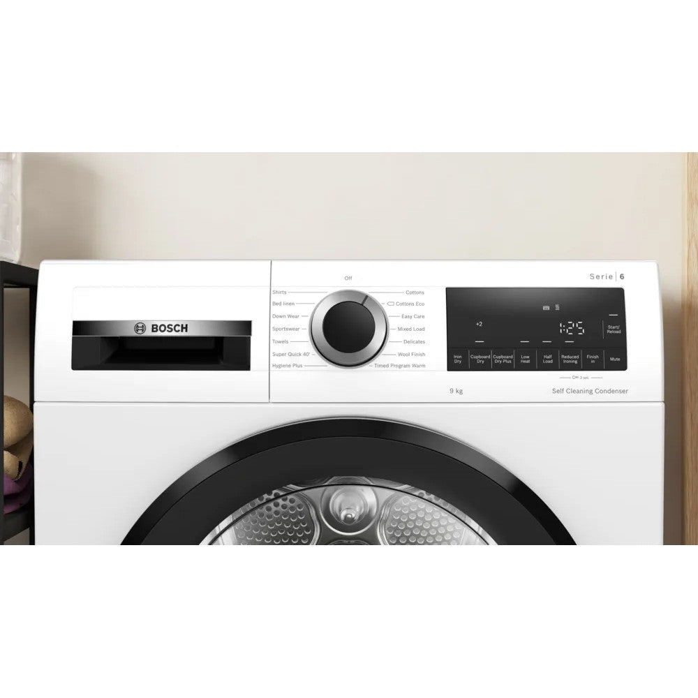 Bosch Series 6 9KG Freestanding Heat Pump Tumble Dryer - White | WQG245A0GB from Bosch - DID Electrical