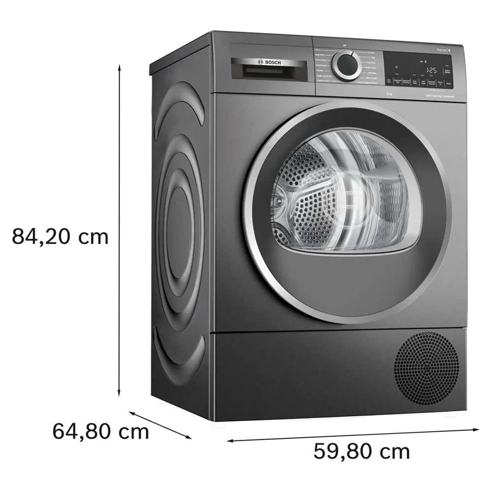 Bosch Series 6 9KG Heat Pump Tumble Dryer - Cast Iron Grey | WQG245R1GB from Bosch - DID Electrical