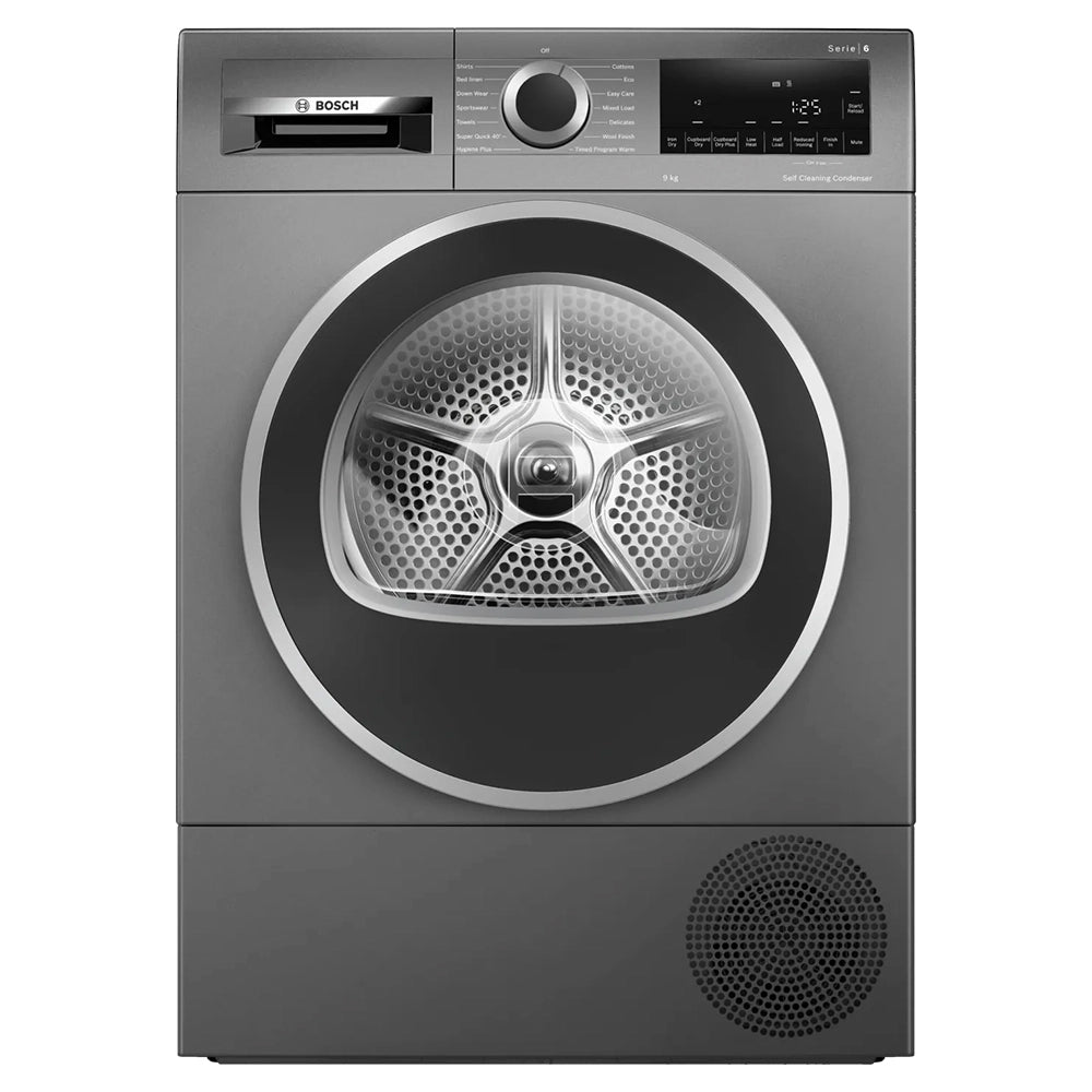 Bosch Series 6 9KG Heat Pump Tumble Dryer - Cast Iron Grey | WQG245R1GB from Bosch - DID Electrical