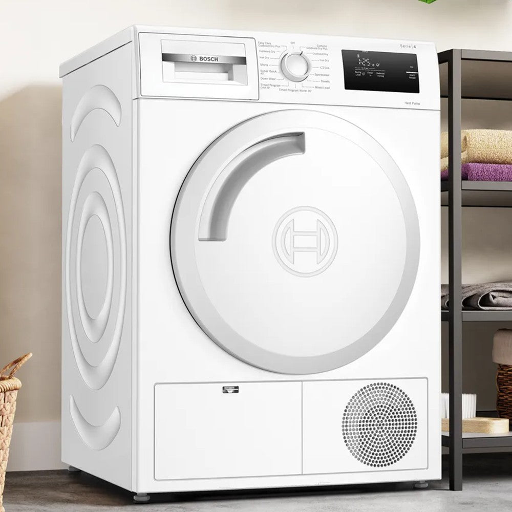 Bosch Series 4 8KG Freestanding Heat Pump Tumble Dryer - White | WTH84001GB from Bosch - DID Electrical