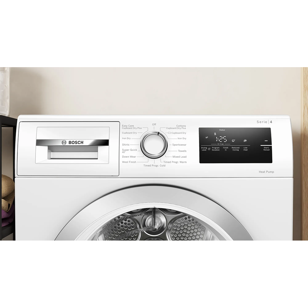 Bosch Series 4 8KG Freestanding Heat Pump Tumble Dryer - White | WTH85223GB from Bosch - DID Electrical