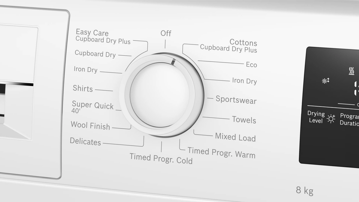 Bosch Series 4 8KG Freestanding Heat Pump Tumble Dryer - White | WTH85225IE