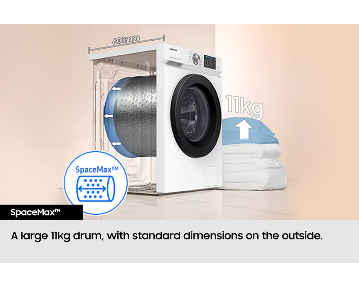 Samsung Series 8 Bespoke 11KG 1400RPM Freestanding Washing Machine - Black | WW11DB8B95GBU1