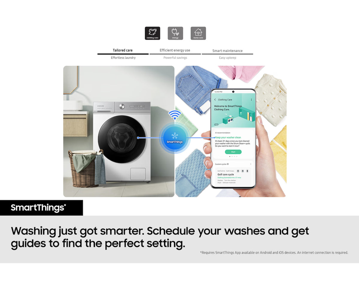 Samsung Series 8 Bespoke 11KG 1400RPM Freestanding Washing Machine - Black | WW11DB8B95GBU1