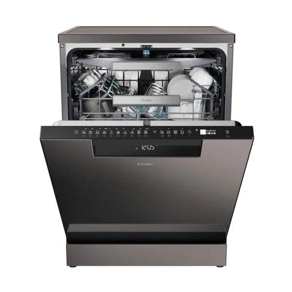 Haier I-Pro Shine Series 7 60CM Freestanding Standard Dishwasher - Anthracite | XF4A4M4PDA-80 from Haier - DID Electrical