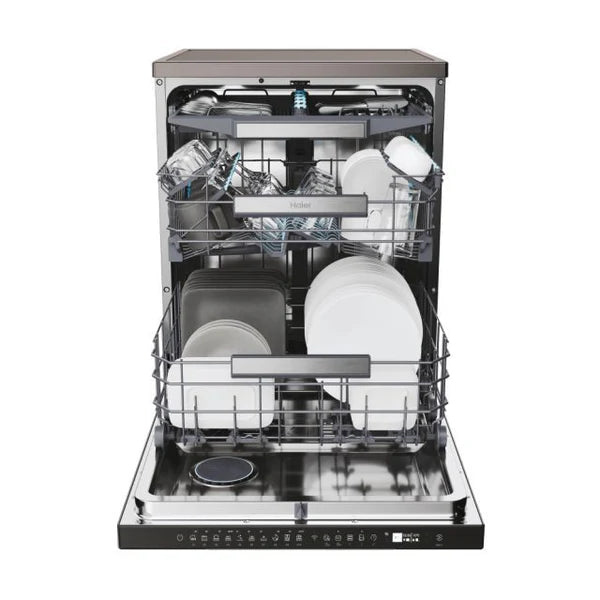 Haier I-Pro Shine Series 7 60CM Freestanding Standard Dishwasher - Anthracite | XF4A4M4PDA-80 from Haier - DID Electrical