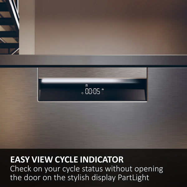 Haier I-Pro Shine Series 7 60CM Freestanding Standard Dishwasher - Anthracite | XF4A4M4PDA-80 from Haier - DID Electrical