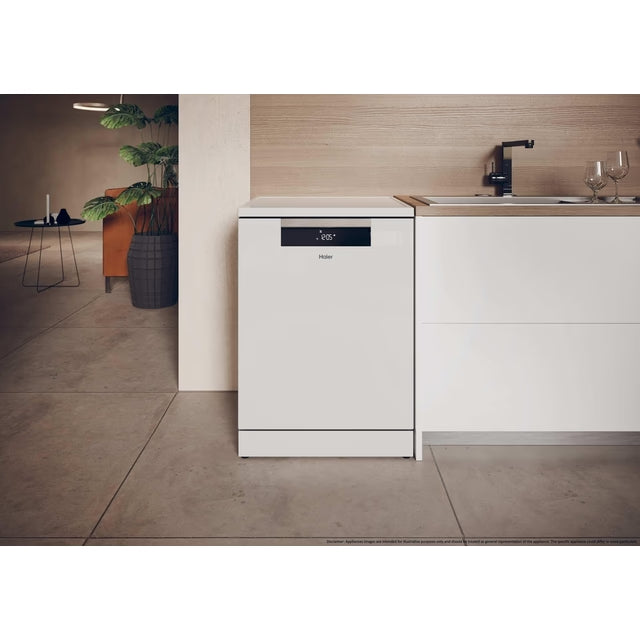 Haier I-Pro Shine Series 3 60CM Freestanding Standard Dishwasher - White | XF 5C7M0W-80