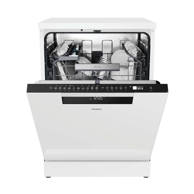 Haier I-Pro Shine Series 3 60CM Freestanding Standard Dishwasher - White | XF 5C7M0W-80