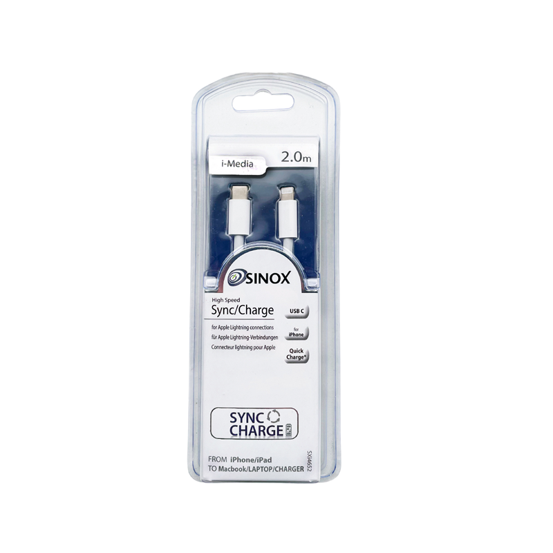 Sinox 2M USB-C Lightning Cable - White | XI4652 from Sinox - DID Electrical