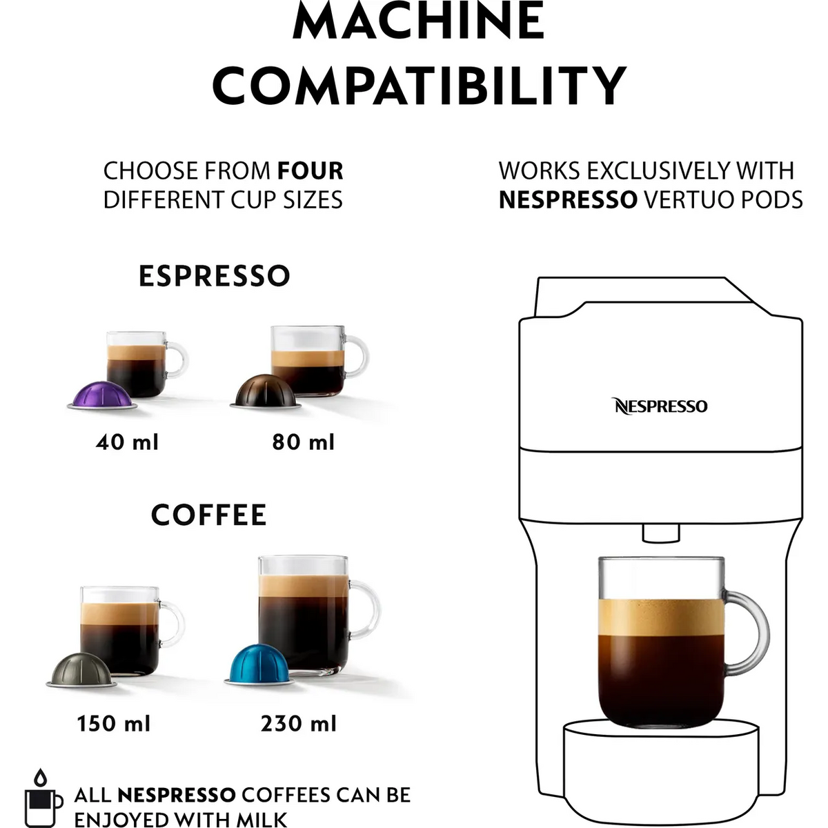 Krups Nespresso Vertuo Pop Pod Coffee Machine - Red | XN920540 from Krups - DID Electrical