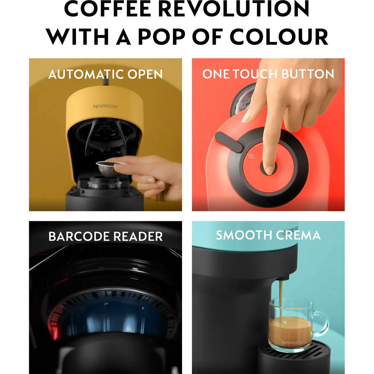 Krups Nespresso Vertuo Pop Pod Coffee Machine - Red | XN920540 from Krups - DID Electrical